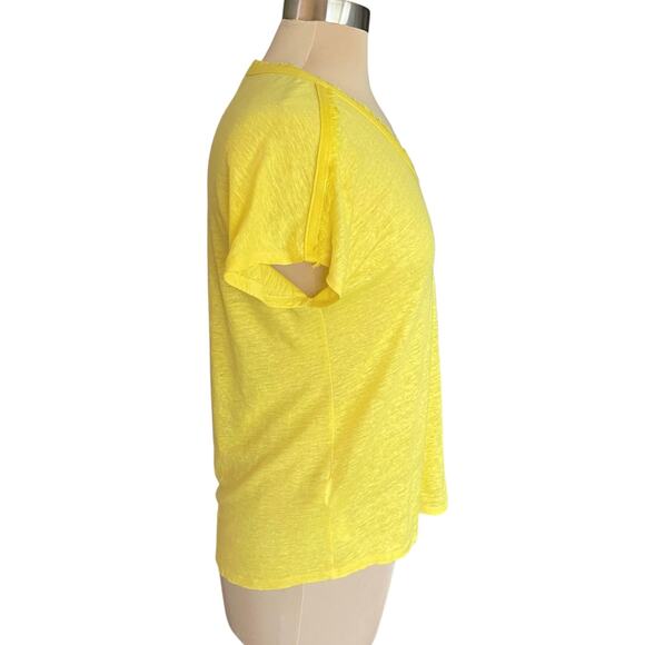 Tommy Bahama 100% Linen T-Shirt V-neck MicroFringe MED Summer Beachy Casual - Picture 5 of 8